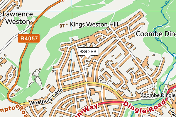 BS9 2RB map - OS VectorMap District (Ordnance Survey)