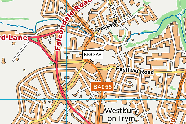 BS9 3AA map - OS VectorMap District (Ordnance Survey)