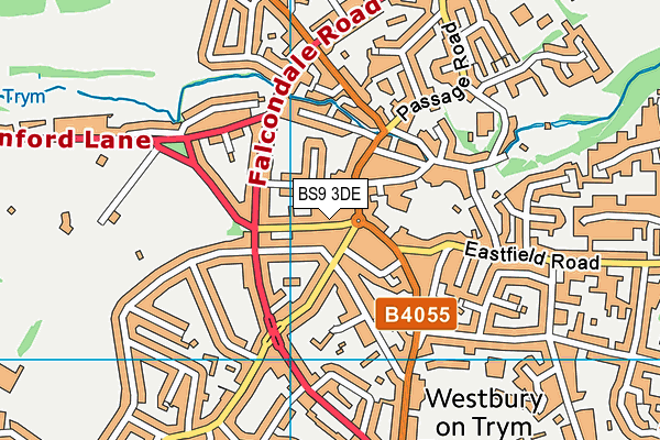 BS9 3DE map - OS VectorMap District (Ordnance Survey)