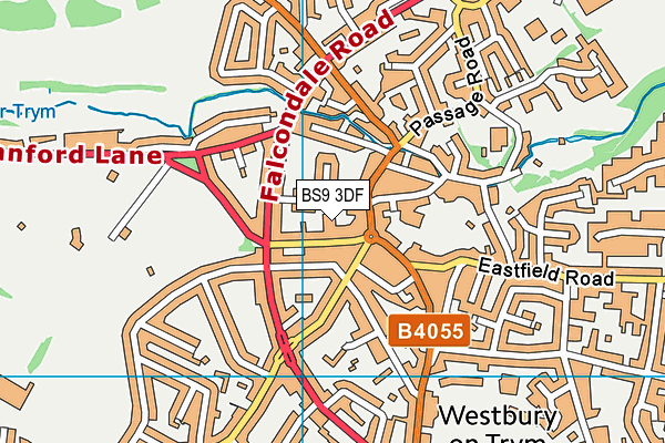 BS9 3DF map - OS VectorMap District (Ordnance Survey)