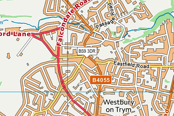 BS9 3DR map - OS VectorMap District (Ordnance Survey)