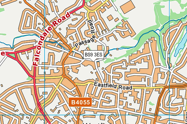 BS9 3ES map - OS VectorMap District (Ordnance Survey)