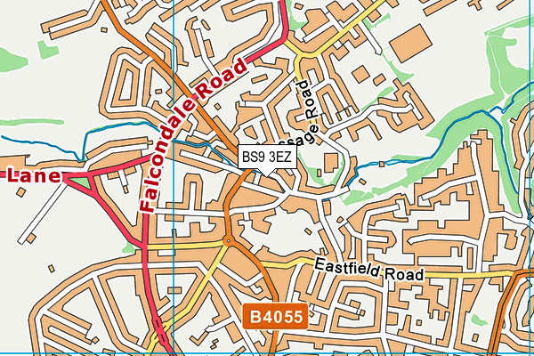 BS9 3EZ map - OS VectorMap District (Ordnance Survey)