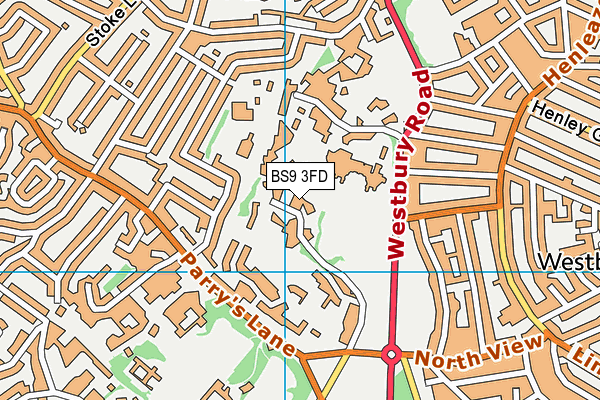 BS9 3FD map - OS VectorMap District (Ordnance Survey)