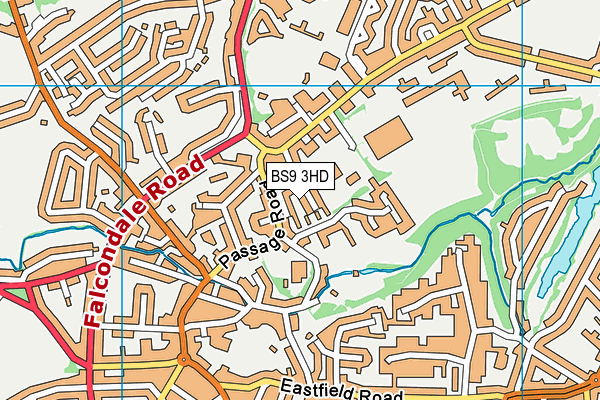 BS9 3HD map - OS VectorMap District (Ordnance Survey)
