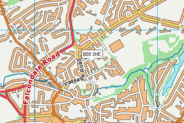BS9 3HE map - OS VectorMap District (Ordnance Survey)