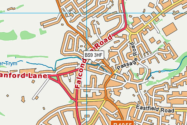BS9 3HF map - OS VectorMap District (Ordnance Survey)
