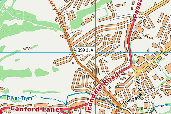 BS9 3LA map - OS VectorMap District (Ordnance Survey)