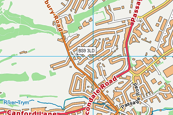 BS9 3LD map - OS VectorMap District (Ordnance Survey)