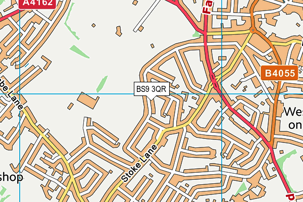 BS9 3QR map - OS VectorMap District (Ordnance Survey)