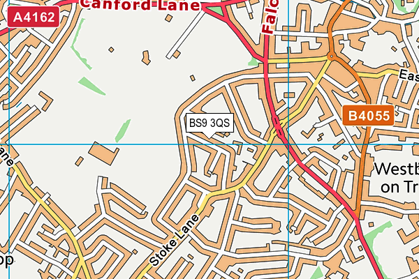 BS9 3QS map - OS VectorMap District (Ordnance Survey)