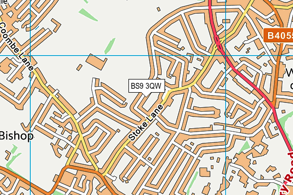 BS9 3QW map - OS VectorMap District (Ordnance Survey)