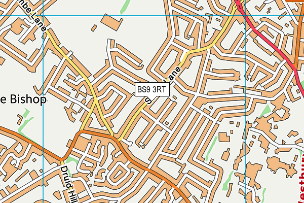 BS9 3RT map - OS VectorMap District (Ordnance Survey)