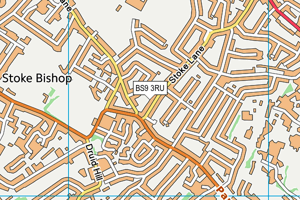 BS9 3RU map - OS VectorMap District (Ordnance Survey)
