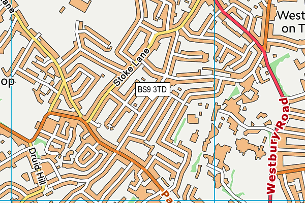 BS9 3TD map - OS VectorMap District (Ordnance Survey)