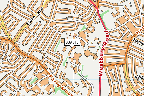 BS9 3TJ map - OS VectorMap District (Ordnance Survey)