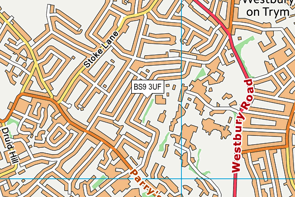 BS9 3UF map - OS VectorMap District (Ordnance Survey)