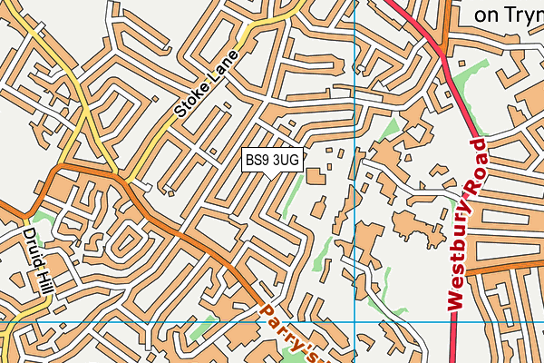 BS9 3UG map - OS VectorMap District (Ordnance Survey)