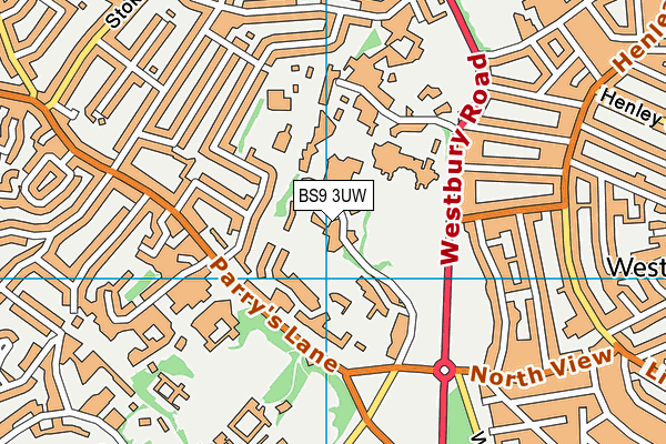 BS9 3UW map - OS VectorMap District (Ordnance Survey)