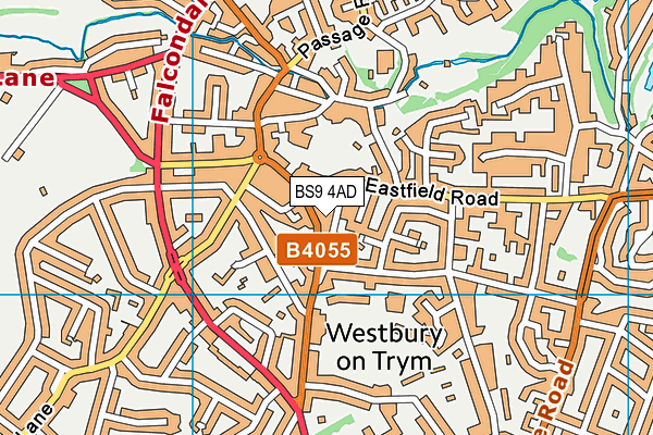 BS9 4AD map - OS VectorMap District (Ordnance Survey)