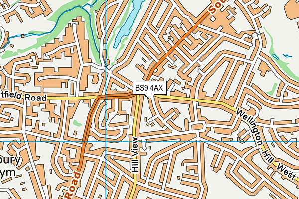 BS9 4AX map - OS VectorMap District (Ordnance Survey)