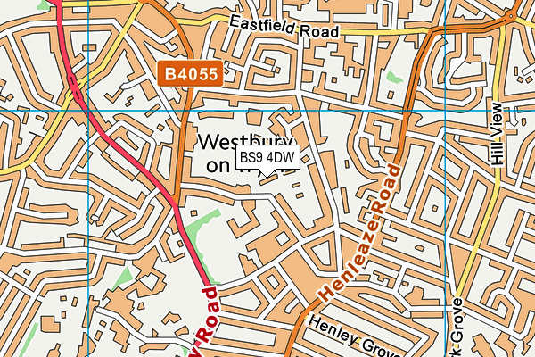 BS9 4DW map - OS VectorMap District (Ordnance Survey)