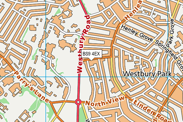 BS9 4EX map - OS VectorMap District (Ordnance Survey)