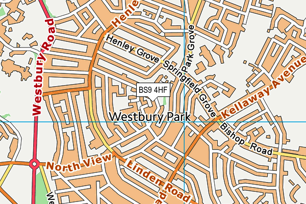 BS9 4HF map - OS VectorMap District (Ordnance Survey)