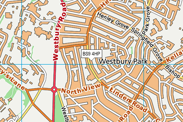 BS9 4HP map - OS VectorMap District (Ordnance Survey)