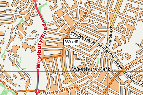 BS9 4HR map - OS VectorMap District (Ordnance Survey)