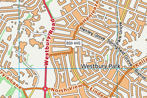 BS9 4HS map - OS VectorMap District (Ordnance Survey)