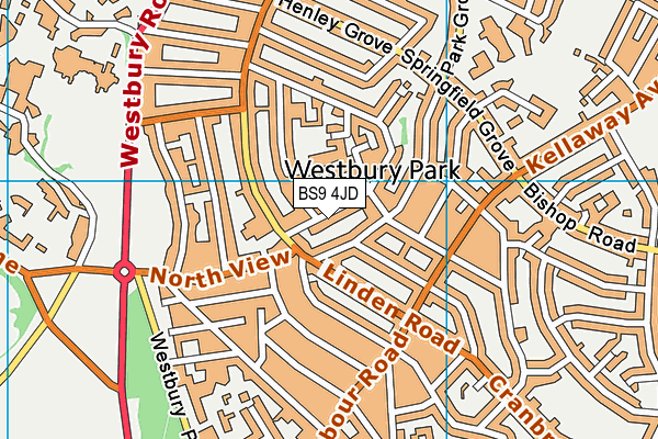 BS9 4JD map - OS VectorMap District (Ordnance Survey)