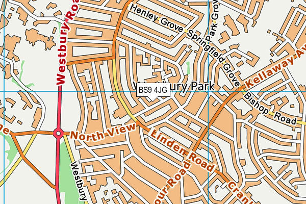 BS9 4JG map - OS VectorMap District (Ordnance Survey)