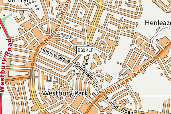 BS9 4LF map - OS VectorMap District (Ordnance Survey)