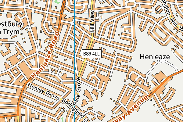 BS9 4LL map - OS VectorMap District (Ordnance Survey)