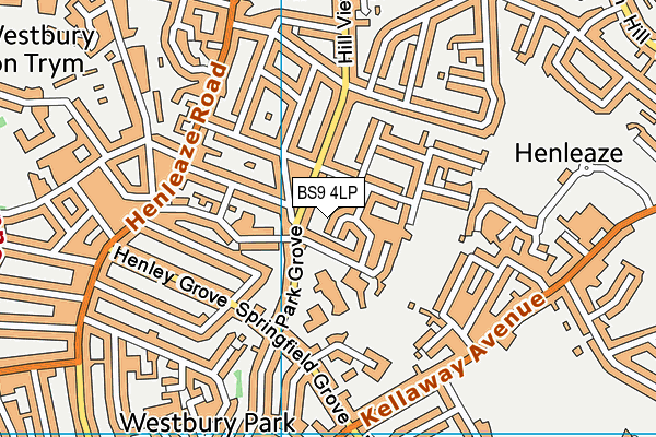 BS9 4LP map - OS VectorMap District (Ordnance Survey)