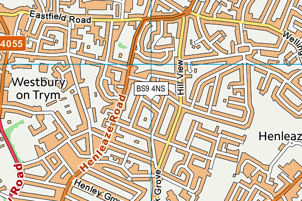 BS9 4NS map - OS VectorMap District (Ordnance Survey)