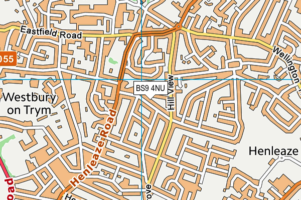 BS9 4NU map - OS VectorMap District (Ordnance Survey)