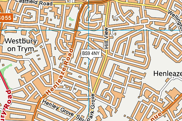 BS9 4NY map - OS VectorMap District (Ordnance Survey)