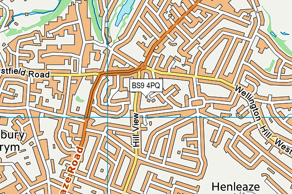 BS9 4PQ map - OS VectorMap District (Ordnance Survey)