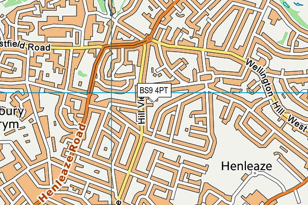 BS9 4PT map - OS VectorMap District (Ordnance Survey)