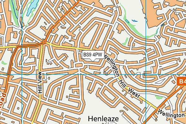 BS9 4PW map - OS VectorMap District (Ordnance Survey)