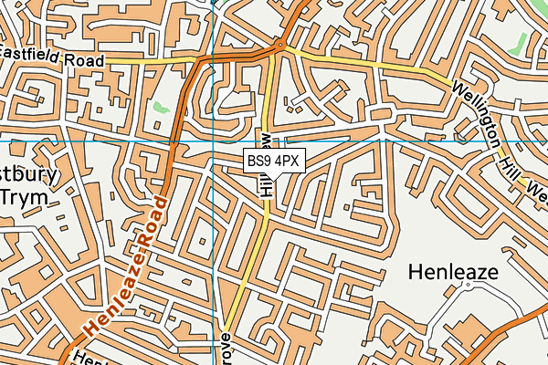 BS9 4PX map - OS VectorMap District (Ordnance Survey)