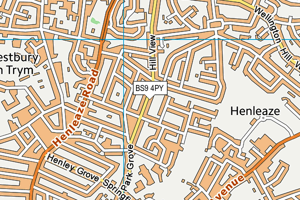 BS9 4PY map - OS VectorMap District (Ordnance Survey)