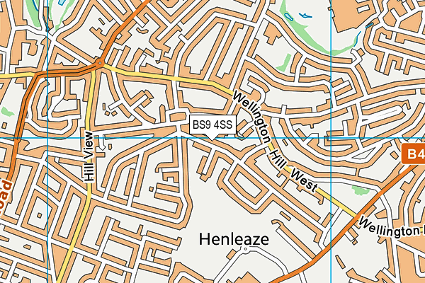 BS9 4SS map - OS VectorMap District (Ordnance Survey)