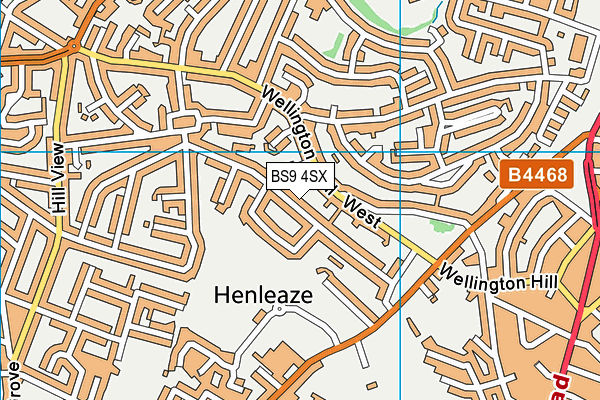 BS9 4SX map - OS VectorMap District (Ordnance Survey)