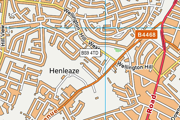 BS9 4TD map - OS VectorMap District (Ordnance Survey)