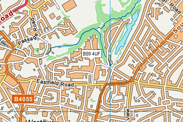BS9 4UF map - OS VectorMap District (Ordnance Survey)