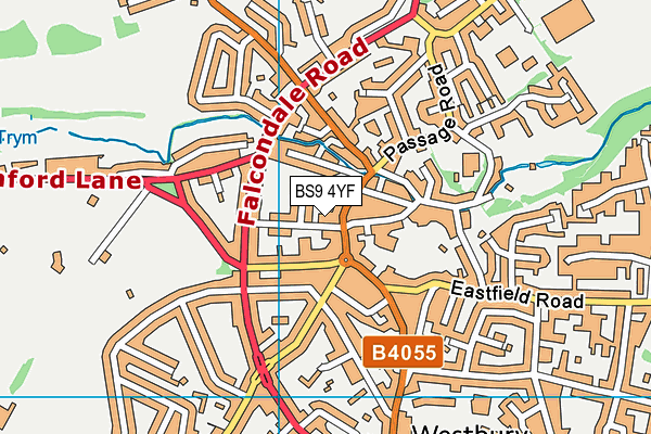 BS9 4YF map - OS VectorMap District (Ordnance Survey)