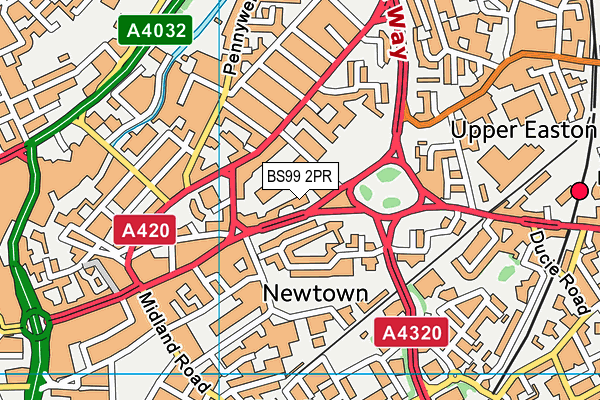 BS99 2PR map - OS VectorMap District (Ordnance Survey)